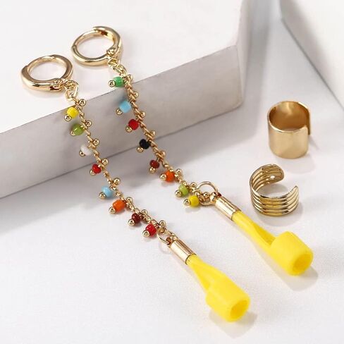 Anti Lost Earring Strap for Airpods Anti Lost Strap for Airpods Pro, Wireless Earbuds Earphone Holder Connector, Compatible with Airpods 1 2 3 pro(CZ Flower Stud Style) in Saudi Arabia