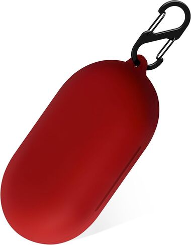 Geiomoo Silicone Case for Anker Soundcore V20i, Protective Cover with Carabiner (Black) in Saudi Arabia