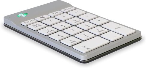 R-Go Number Pad Keyboard, Bluetooth Mini Numeric Keypad with LED Break Indicator, for Financial Accounting, Data Entry & Excel Spreadsheets, Rechargeble Wireless, White in Saudi Arabia