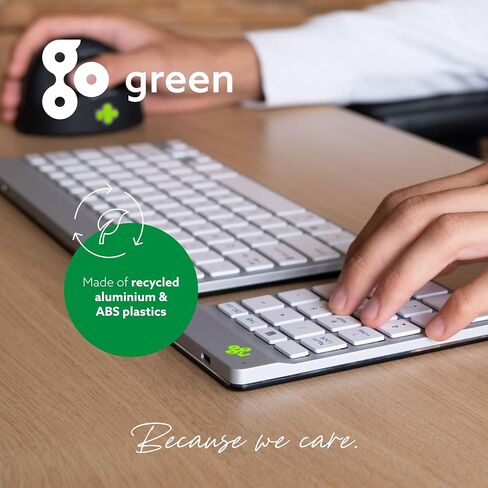R-Go Number Pad Keyboard, Bluetooth Mini Numeric Keypad with LED Break Indicator, for Financial Accounting, Data Entry & Excel Spreadsheets, Rechargeble Wireless, White in Saudi Arabia