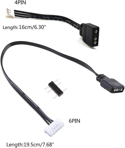 1 قطعة أسود لوحدة تحكم مروحة Coolmoon 5V 3 Pin إلى 6pin 4Pin كابل محول نقل 5V ARGB 3Pin إلى 4P 6P كابل محول إلكترونيات الصوت المنزلي ملحقات الصوت المنزلية كابلات أسلاك الطاقة in Saudi Arabia