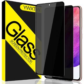 [2 Pack] YWXTW Galaxy S21 FE Privacy Screen Protector Tempered Galaxy, Anti-Spy Black Film for Samsung Galaxy S21 FE 4G/5G 6.5" 2021, 9H Hardness Bubble Free Easy Install [Don’t Support Fingerprint