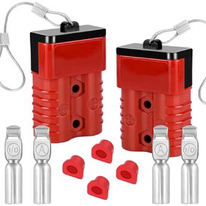 smseace 4Pack 50Amp Battery Quick Connect Plugs and connectors 6-12Gauge Battery Quick Disconnect for Winch, Trailer and trolling Motor Towing Winch Quick Connect Systems