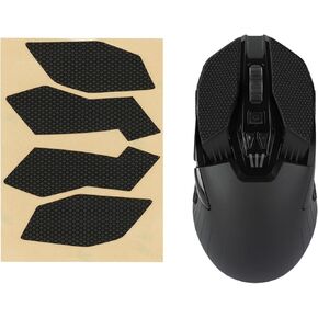 kwmobile Mouse Grip Tape Compatible with Logitech G903 / G900 Grip Tape - Non-Slip Faux Leather - Black