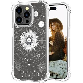 Hungo Compatible with iPhone 16 Pro Case for Women Girls Clear Design Cute,Girly Girls Aesthetic Flower Designer Case for 16 Pro Purple Rose