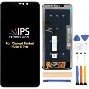 for Xiaomi Redmi Note 6 Pro 6.26 inch Screen Replacement Black no Frame LCD Display Digitizer Glass Full Assembly with Repair Tool Kits