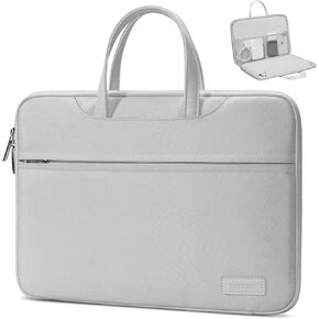 حقيبة كمبيوتر محمول TSA 13 13.3 14 بوصة مقاومة للماء مع حماية من 3 طبقات، جيوب، متوافقة مع MacBook Air Pro Max M1 M2 M3 HP Dell ASUS Acer Chromebook، أسود in Kuwait