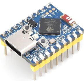waveshare ESP32-S3 Mini Development Board with Pre-Soldered Header,2.4GHz Wi-Fi,Bluetooth 5 Support,Based on ESP32-S3FH4R2 Dual-Core Processor,240MHz Running Frequency, USB Type-C Port