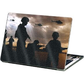 MightySkins Glossy Glitter Skin Compatible with Apple MacBook Air 13.6" M2 (2022) - Mission Accomplished Protective, Durable High-Gloss Glitter Finish Easy to Apply and Change Styles Made in The USA