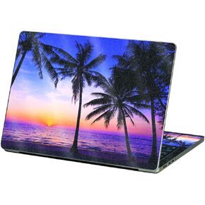 MightySkins Glossy Glitter Skin Compatible with Apple MacBook Air 13.6" M2 (2022) - Palm Sunrise | Protective, Durable High-Gloss Glitter Finish | Easy to Apply and Change Styles | Made in The USA