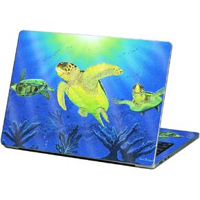 MightySkins Glossy Glitter Skin Compatible with Apple MacBook Air 13.6" M2 (2022) - Turtle Dreams | Protective, Durable High-Gloss Glitter Finish | Easy to Apply and Change Styles | Made in The USA