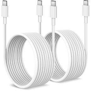 10FT for iPhone 16 15 Charger Cord, Extra Long 10-Foot USB C to C Charging Cable for iPhone 16/15 Pro Max Plus, for Apples MacBook Air Pro, iPad, Galaxy S24/S23, Google Pixel 9/8/7, Android, 2Pack