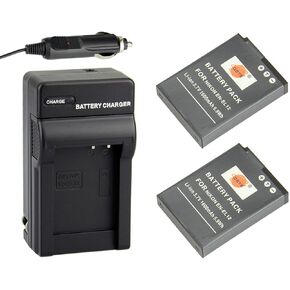 DSTE Replacement for 2X EN-EL12 Battery + DC03 Travel and Car Charger Adapter Compatible Nikon Coolpix A900 P340 S640 S800c S1000PJ S6300 S9500 AW110s W300S KeyMission 170 KeyMission 360 Camera