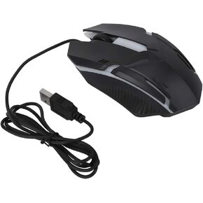 MS11 Wired Mouse 1600DPI Wired Game Mouse Backlight USB Mouse Ergonomic Gaming Notebook Office Gamer Mouse Mice 2 Buttons +1 Wheel for Notebook, PC, Laptop, Computer