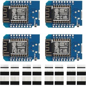 4Pcs ESP8266 ESP-12 ESP-12F NodeMcu Mini D1 Module for WeMos Lua 4M Bytes WLAN WiFi Internet Development Board Base on ESP8266 ESP-12F Compatible with WeMos D1 Mini