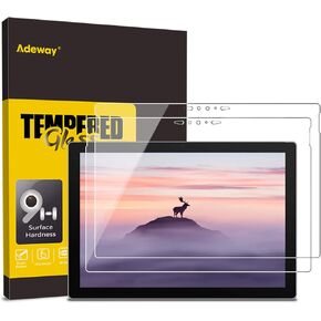 Adeway (2 Pack) Microsoft Surface Pro 7 Plus/Surface Pro 7-12.3 inch Screen Protector, Precise Cutouts/Tempered Glass/High Sensitivity, Glass LCD Protector