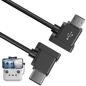 Micro to USB C Remote Controller Cable for DJI Mavic Mini Mini SE Mavic 2 Pro/Zoom Mavic Air Mavic Pro Spark DJI Drone OTG Data Cord for iPhone 16 Pro Plus Galaxy S24 (USB-C Connector) 1FT