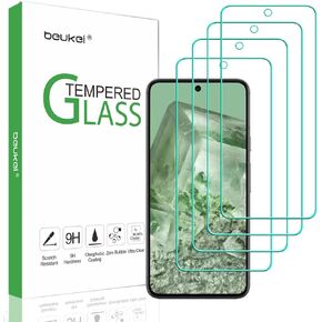 beukei (4 Pack) Designed for Google Pixel 8A 5G Screen Protector Tempered Glass,Touch Sensitive,Case Friendly, 9H Hardness