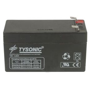 LA-TY-12-1.2 Sealed Lead Acid Rechargeable Battery, 12V, 1.2Ah, 2.1" H x 3.8" L x 1.7" W