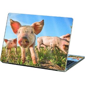MightySkins Glossy Glitter Skin Compatible with Apple MacBook Pro 13" M2 (2022) - Pig Face | Protective, Durable High-Gloss Glitter Finish | Easy to Apply, Remove, and Change Styles | Made in The USA