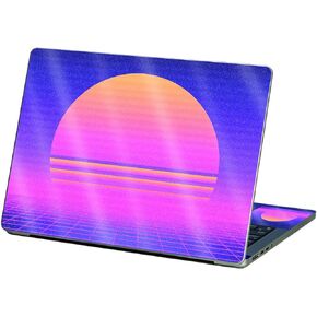 MightySkins Glossy Glitter Skin Compatible with Apple MacBook Pro 13" M2 (2022) - Synthwave Sunset | Protective, Durable High-Gloss Glitter Finish | Easy to Apply and Change Styles | Made in The USA