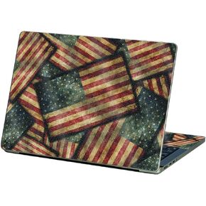 MightySkins Glossy Glitter Skin Compatible with Apple MacBook Pro 13" M2 (2022) - Vintage American | Protective, Durable High-Gloss Glitter Finish | Easy to Apply and Change Styles | Made in The USA