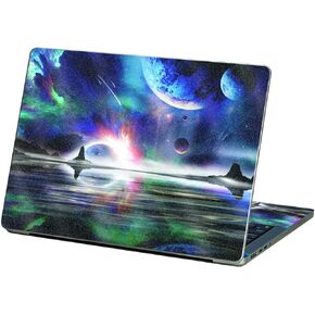 MightySkins Glossy Glitter Skin Compatible with Apple MacBook Pro 13" M2 (2022) - Space Horizon | Protective, Durable High-Gloss Glitter Finish | Easy to Apply and Change Styles | Made in The USA