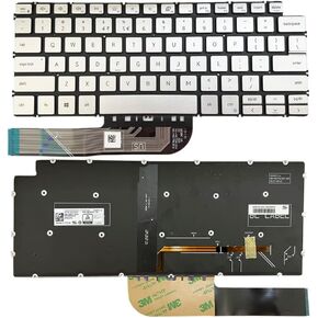 ZAHARA Laptop Sliver with Backlit US Keyboard for Dell Inspiron 7490 7491 13 5390 5391 7391 14 5493 5498 / Vostro 5300 5301 5390 5391 5401 5402 5490 /Latitude 3301 3410 E3301 P114G P120G DP/N：06CDC0
