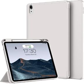JKSML Case for iPad Air M2 6th/5th/4th(2024/2022/2020), Silicone Protective Case for iPad Air 11 Inch/iPad Air 10.9 Inch with Pencil Holder, Supports Pencil 2 Charging, Auto Wake/Sleep, Dark Green