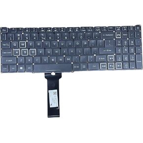 الولايات المتحدة الجديدة لجهاز Acer Nitro 5 AN515-43 AN515-54 AN515-55 AN517-51 Nitro 7 AN715-51 Predator Helios 300 PH315-52 PH315-52-710B PH315-52-76NS لوحة مفاتيح بإضاءة خلفية RGB (حدود بيضاء، إضاءة خلفية ملونة RGB)