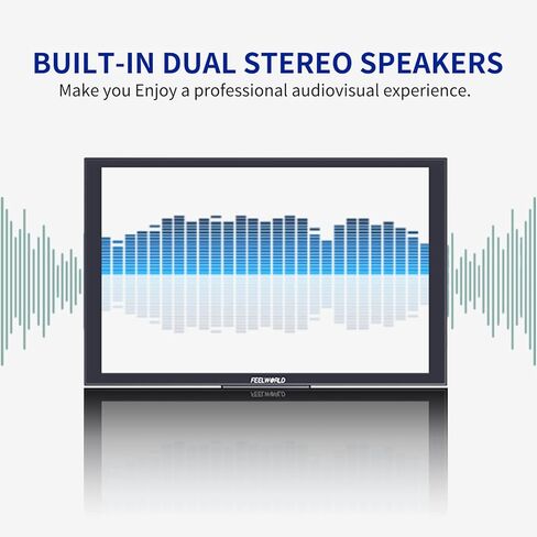 شاشة محمولة FEELWORLD DH101 مقاس 10.1 بوصة، شاشة كمبيوتر خارجية مع مكبرات صوت USB من النوع C HDMI مزدوجة لأجهزة الكمبيوتر المحمول وأجهزة الكمبيوتر المحمولة وهاتف MAC وRaspberry Pi وألعاب PS4 PS5 Xbox Switch in Kuwait