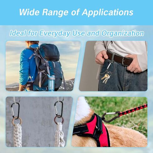Large Carabiner Clip 4" Aluminum Carabiner Clip Big Spring Snap Key Chain Hook Caribeaner for Outdoor Use Durable Carabeaner Keychain Clip Great for Outdoors Keychains and Gear Organization in Saudi Arabia