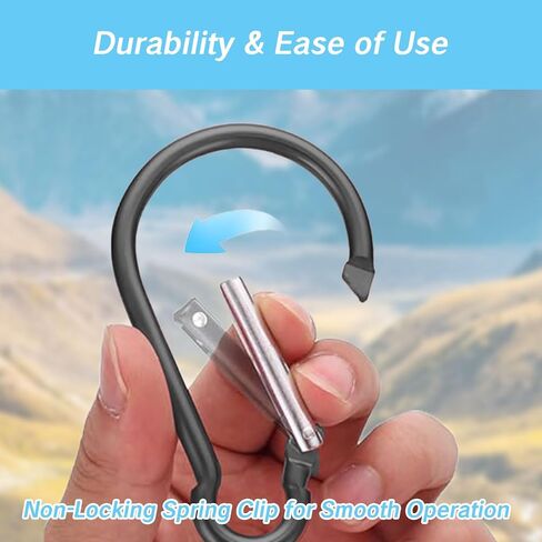 Large Carabiner Clip 4" Aluminum Carabiner Clip Big Spring Snap Key Chain Hook Caribeaner for Outdoor Use Durable Carabeaner Keychain Clip Great for Outdoors Keychains and Gear Organization in Saudi Arabia