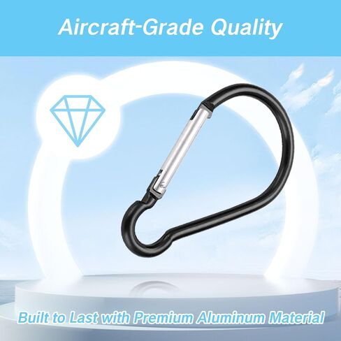 Large Carabiner Clip 4" Aluminum Carabiner Clip Big Spring Snap Key Chain Hook Caribeaner for Outdoor Use Durable Carabeaner Keychain Clip Great for Outdoors Keychains and Gear Organization in Saudi Arabia