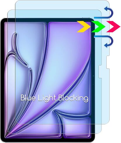 عبوة من قطعتين من واقي الشاشة الأزرق المقاوم للضوء من KEANBOLL مصمم لجهاز iPad Air 11 بوصة (موديل 2024، M2، الجيل السادس)، درع مضاد للضوء الأزرق ومضاد للوهج (غير لامع) متوافق مع Apple Pencil Pro in Saudi Arabia