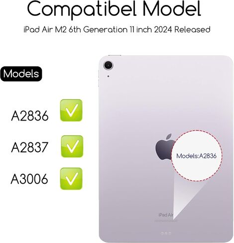عبوة من قطعتين من واقي الشاشة الأزرق المقاوم للضوء من KEANBOLL مصمم لجهاز iPad Air 11 بوصة (موديل 2024، M2، الجيل السادس)، درع مضاد للضوء الأزرق ومضاد للوهج (غير لامع) متوافق مع Apple Pencil Pro in Saudi Arabia