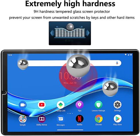 [2 Pack] Screen Protector for Lenovo Tab M10 HD 2nd Gen (TB-X306X) / Smart Tab M10 HD 2nd Gen (TB-X306F) 10.1 Inch 2020 Release, Tempered Glass Screen Film Guard Screen Protector in Kuwait