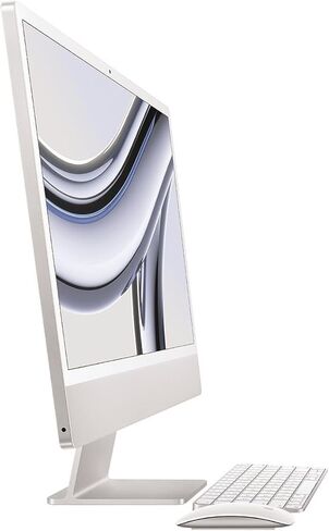 كمبيوتر سطح المكتب Apple 2023 iMac الكل في واحد مع شريحة M3: شاشة Retina مقاس 24 بوصة، وحدة المعالجة المركزية 8 النواة، وحدة معالجة الرسومات 8 النواة، ذاكرة موحدة 16 جيجابايت، تخزين SSD 256 جيجابايت، فضي (Z1950001Z) in Saudi Arabia