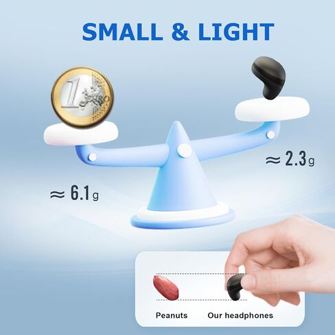 Wireless Mini Small Invisible Earbuds Hidden for Work Bluetooth Micro Tiny Smallest Earbuds for Small Ears Bluetooth Invisible Small Ear Buds Discreet Low Profile Spy Earpiece in Saudi Arabia
