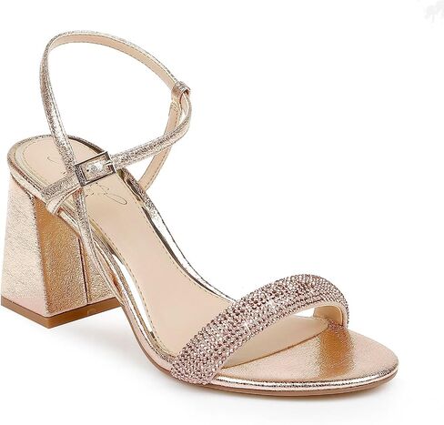Jewel Badgley Mischka Earlene Strappy Block Heel in Kuwait