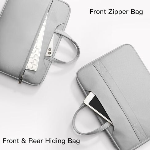 حقيبة كمبيوتر محمول TSA 13 13.3 14 بوصة مقاومة للماء مع حماية من 3 طبقات، جيوب، متوافقة مع MacBook Air Pro Max M1 M2 M3 HP Dell ASUS Acer Chromebook، أسود in Kuwait