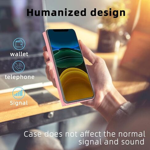 حافظة محفظة MONASAY متوافقة مع iPhone 12 Pro Max 5G، 6.7 بوصة، [يتضمن واقي شاشة زجاجي] [حجب RFID] غطاء هاتف خلوي من الجلد قابل للطي مع حامل بطاقة الائتمان، ذهبي وردي in Kuwait