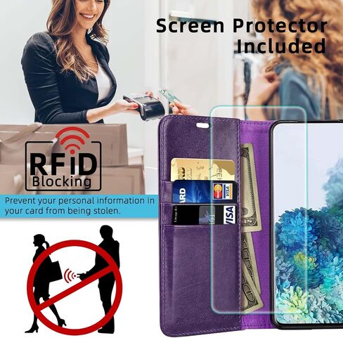 حافظة محفظة MONASAY متوافقة مع iPhone 12 Pro Max 5G، 6.7 بوصة، [يتضمن واقي شاشة زجاجي] [حجب RFID] غطاء هاتف خلوي من الجلد قابل للطي مع حامل بطاقة الائتمان، ذهبي وردي in Kuwait