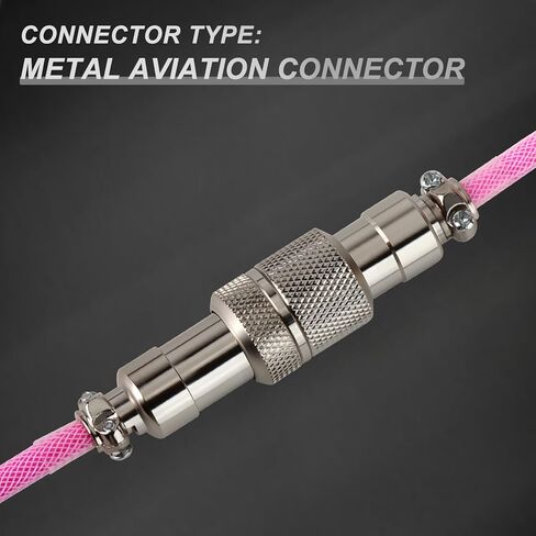 YIMAGUJRX كابل USB C ملفوف مخصص للوحة مفاتيح الألعاب، كابل لوحة المفاتيح الميكانيكية مع طيار معدني قابل للفصل in Kuwait