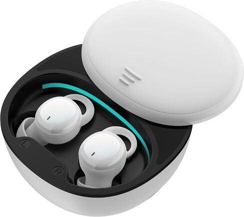 Noise Blocking Earbuds for Sleep with Travel Charging Case, 5.3 Wireless Bluetooth Streaming, 4.5 Hour Sleeping Support, Mini in-Ear Buds for Back and Side Sleepers, White in Saudi Arabia