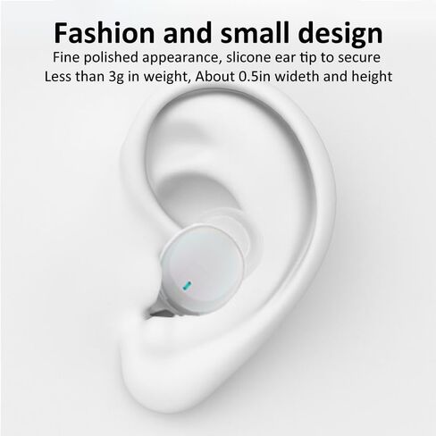 Noise Blocking Earbuds for Sleep with Travel Charging Case, 5.3 Wireless Bluetooth Streaming, 4.5 Hour Sleeping Support, Mini in-Ear Buds for Back and Side Sleepers, White in Saudi Arabia