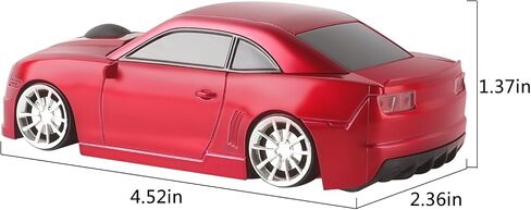 2.4GHz Wireless Mouse Small Cool Sports Car Shape Mouse Ergonomic Optical Mice Mini Portable Cordless Computer Mouse with USB Receiver for Laptop PC,Red in Kuwait