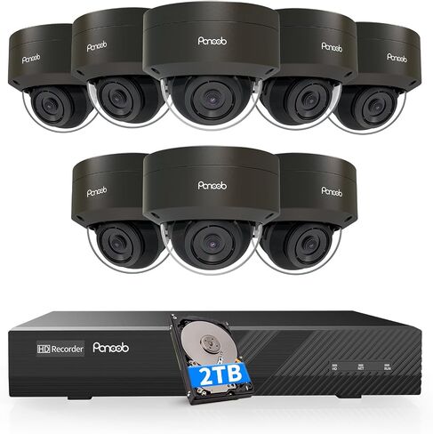 16 Channel Security Camera System 4K PoE, 16x 8MP IK10 Vandal Proof Dome Camera w/Smart Human Vehicle Detection, Wired IP Camera Outdoor Built-in Mic, 4K 8MP 16CH NVR 4TB HDD, PD54B1616-8M in Saudi Arabia