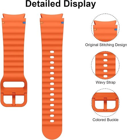 No Gap Band Compatible with Samsung Galaxy Watch 7/6/5/4/FE, Watch 5 Pro, Galaxy Watch 6 4 Classic, Soft Silicone Smartwatch Replacement Strap for Men and Women in Kuwait