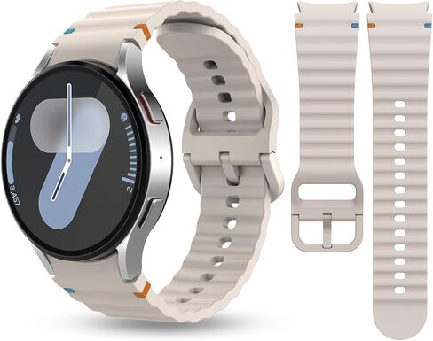 No Gap Band Compatible with Samsung Galaxy Watch 7/6/5/4/FE, Watch 5 Pro, Galaxy Watch 6 4 Classic, Soft Silicone Smartwatch Replacement Strap for Men and Women in Kuwait